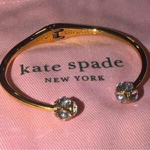 Kate Spade Lady Marmalade Gold with Crystals open cuff bracelet